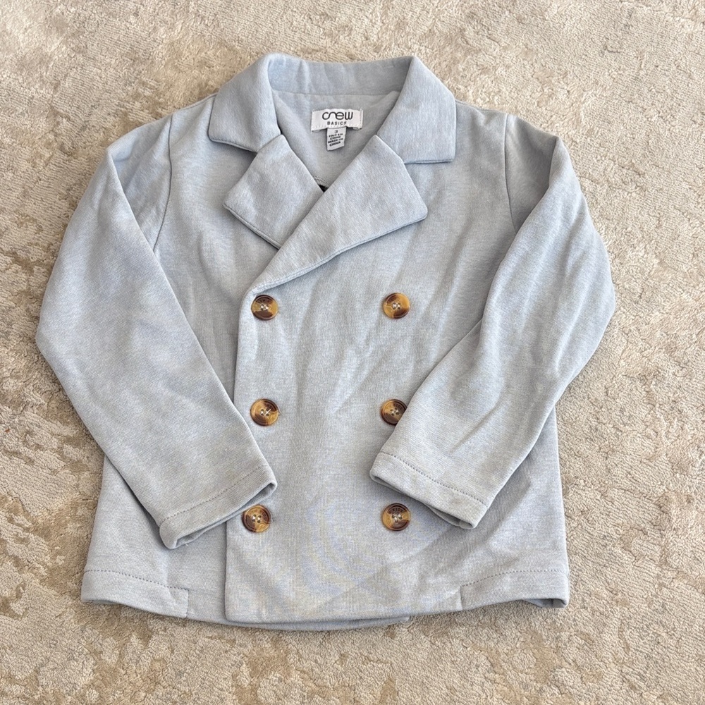 Crew kids size 3 blue Double-Breasted Jacket